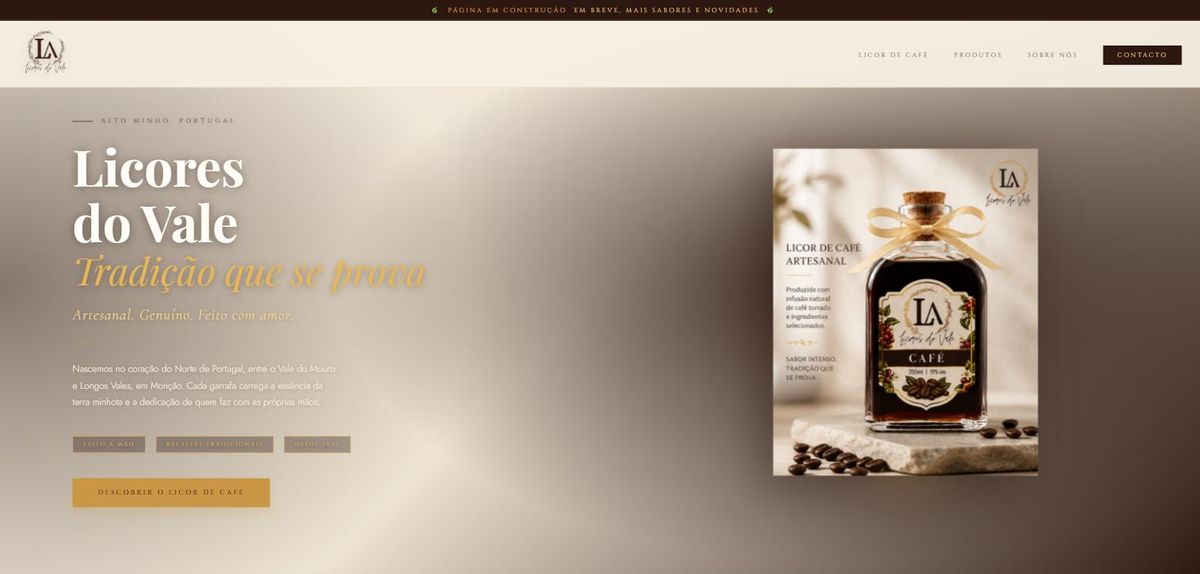 Site Licores do Vale