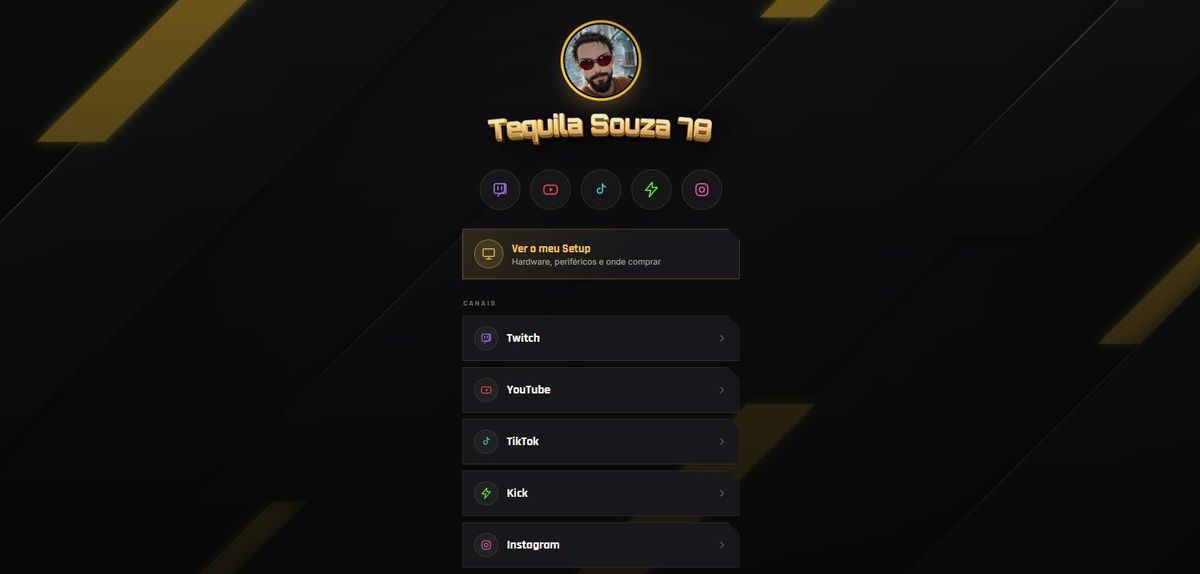 Página de links Tequila Souza 78